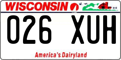 WI license plate 026XUH