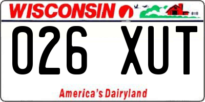WI license plate 026XUT