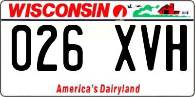 WI license plate 026XVH