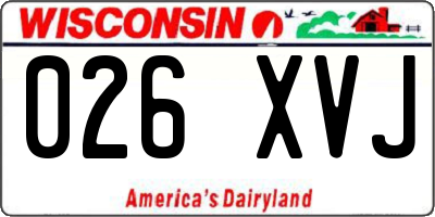 WI license plate 026XVJ