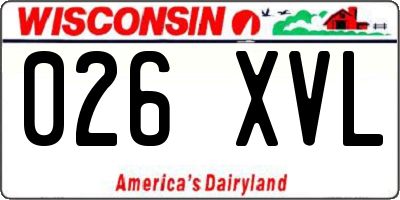WI license plate 026XVL