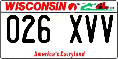 WI license plate 026XVV