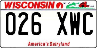 WI license plate 026XWC