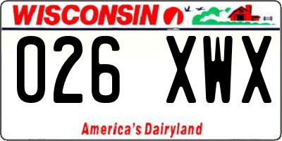 WI license plate 026XWX