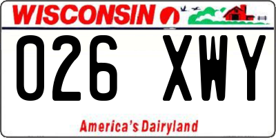 WI license plate 026XWY