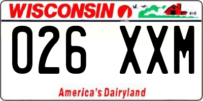 WI license plate 026XXM