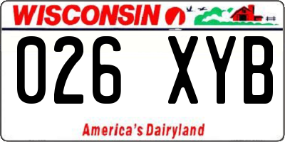 WI license plate 026XYB