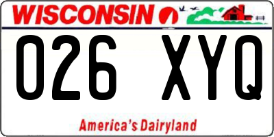WI license plate 026XYQ