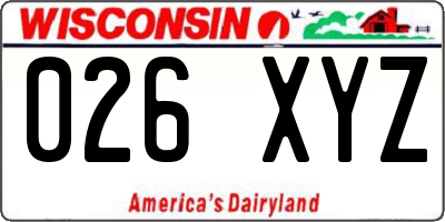 WI license plate 026XYZ