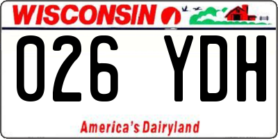 WI license plate 026YDH