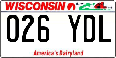 WI license plate 026YDL