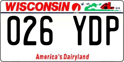 WI license plate 026YDP
