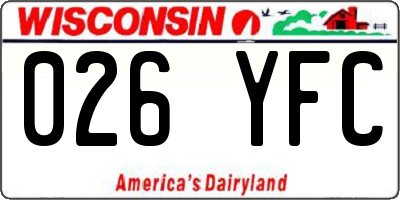 WI license plate 026YFC