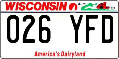 WI license plate 026YFD