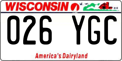 WI license plate 026YGC
