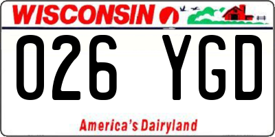 WI license plate 026YGD