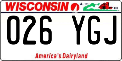 WI license plate 026YGJ