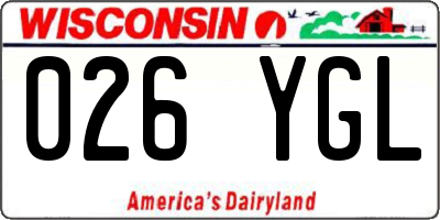 WI license plate 026YGL