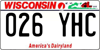 WI license plate 026YHC