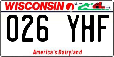 WI license plate 026YHF