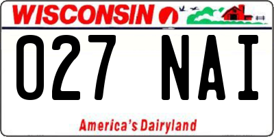 WI license plate 027NAI