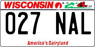 WI license plate 027NAL