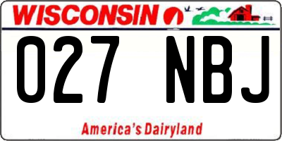 WI license plate 027NBJ