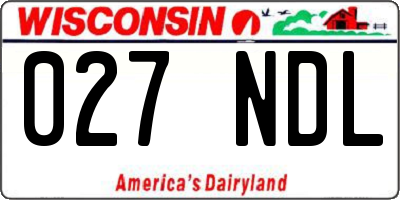 WI license plate 027NDL