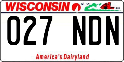 WI license plate 027NDN