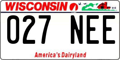 WI license plate 027NEE