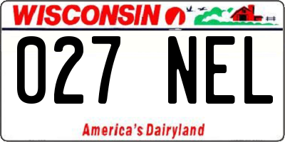 WI license plate 027NEL