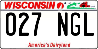 WI license plate 027NGL
