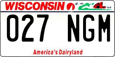WI license plate 027NGM