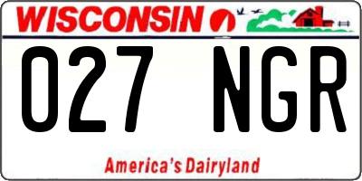WI license plate 027NGR