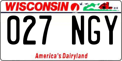 WI license plate 027NGY