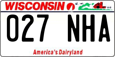 WI license plate 027NHA