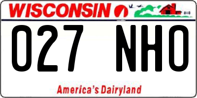 WI license plate 027NHO