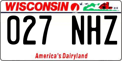 WI license plate 027NHZ