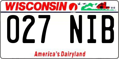WI license plate 027NIB