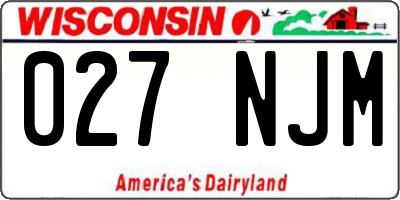 WI license plate 027NJM