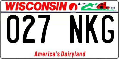 WI license plate 027NKG