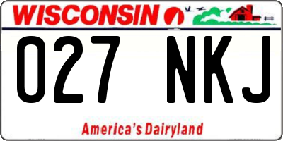 WI license plate 027NKJ