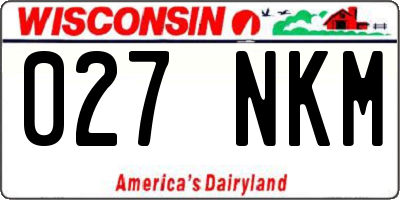 WI license plate 027NKM