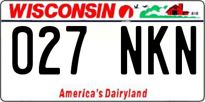 WI license plate 027NKN