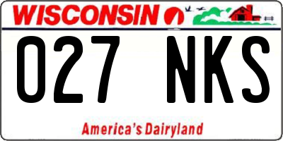 WI license plate 027NKS