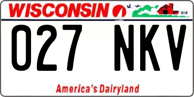 WI license plate 027NKV