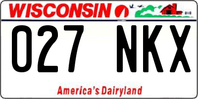 WI license plate 027NKX