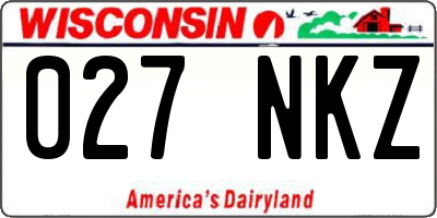WI license plate 027NKZ