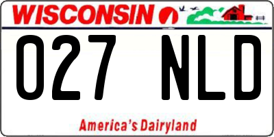 WI license plate 027NLD
