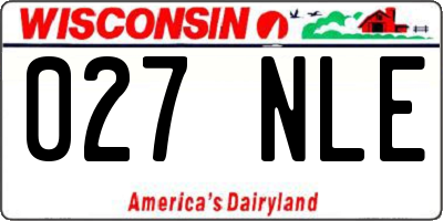 WI license plate 027NLE